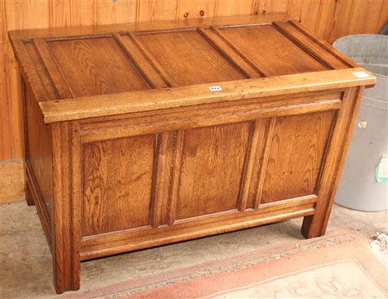 18th century style oak panelled coffer